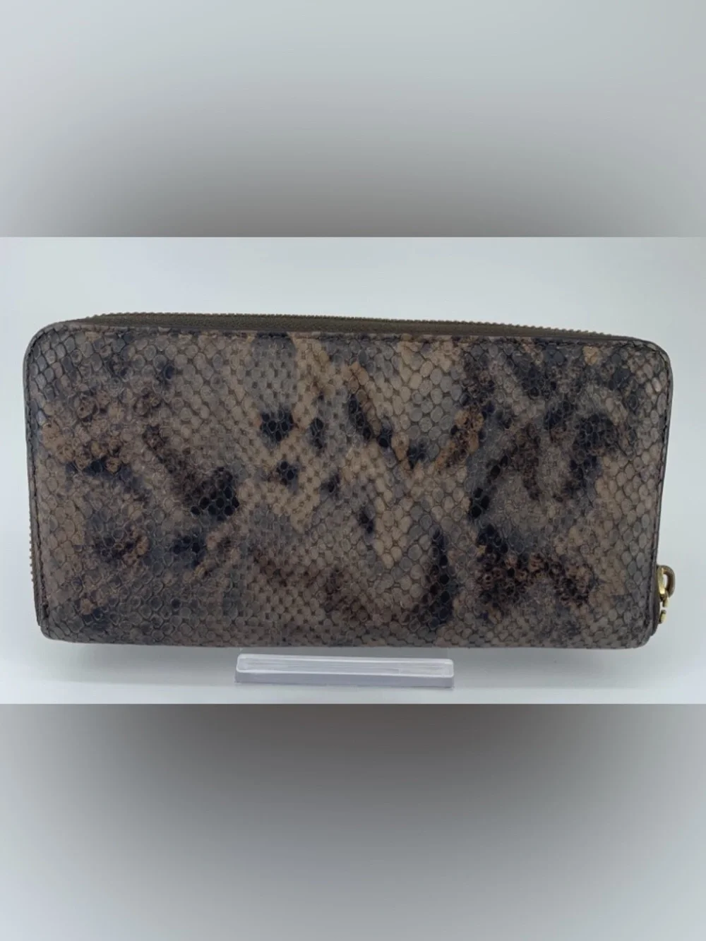 Coach Embossed Python/Snakeskin Leather Wallet